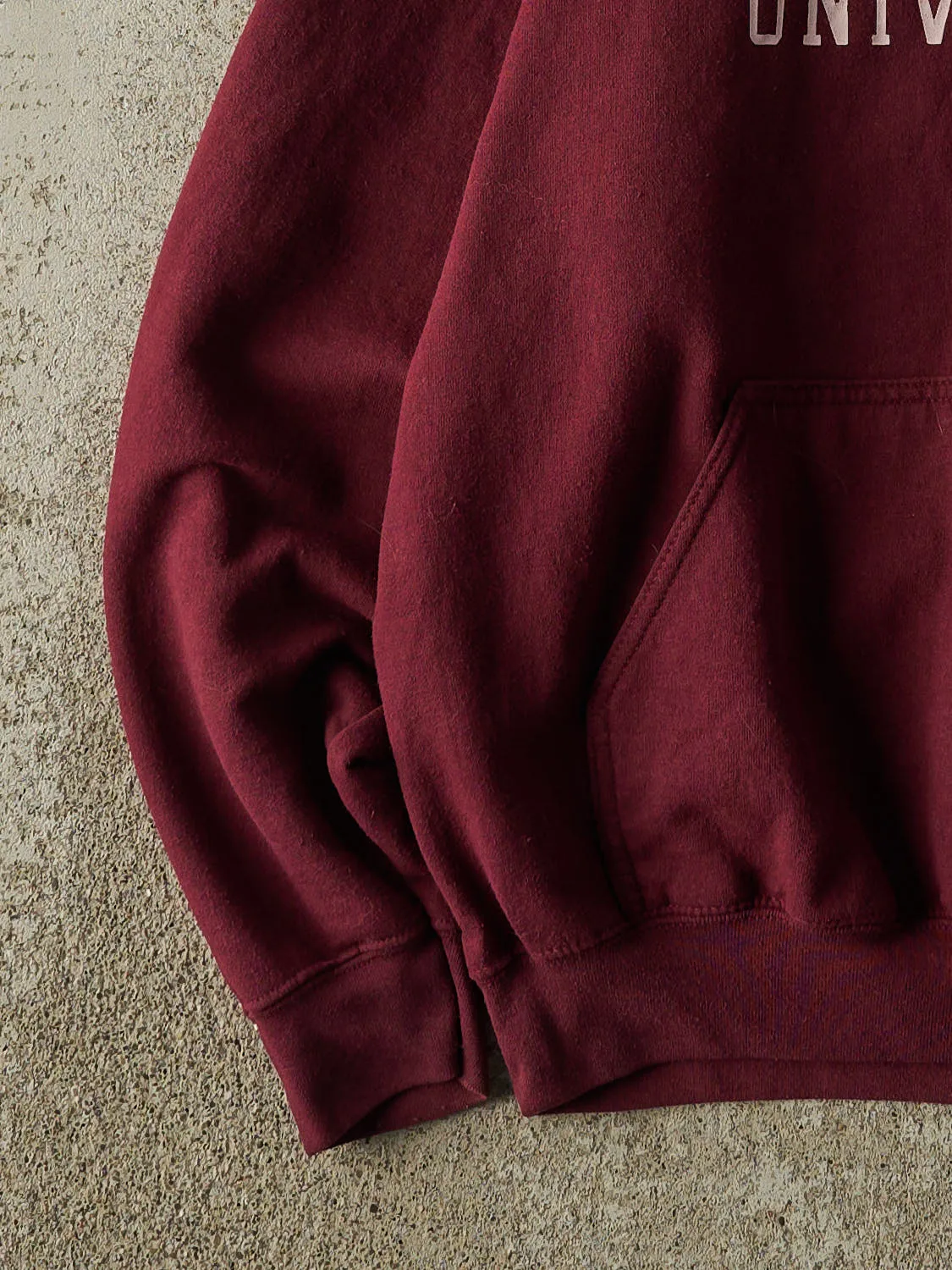 Vintage 90s Burgundy Oxford University Hoodie (M) sold by Rebalance Vintage product image thumbnail 3
