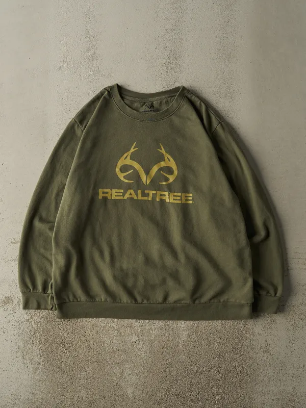 Vintage Y2K Green Realtree Logo Crewneck (XXL) sold by Rebalance Vintage
