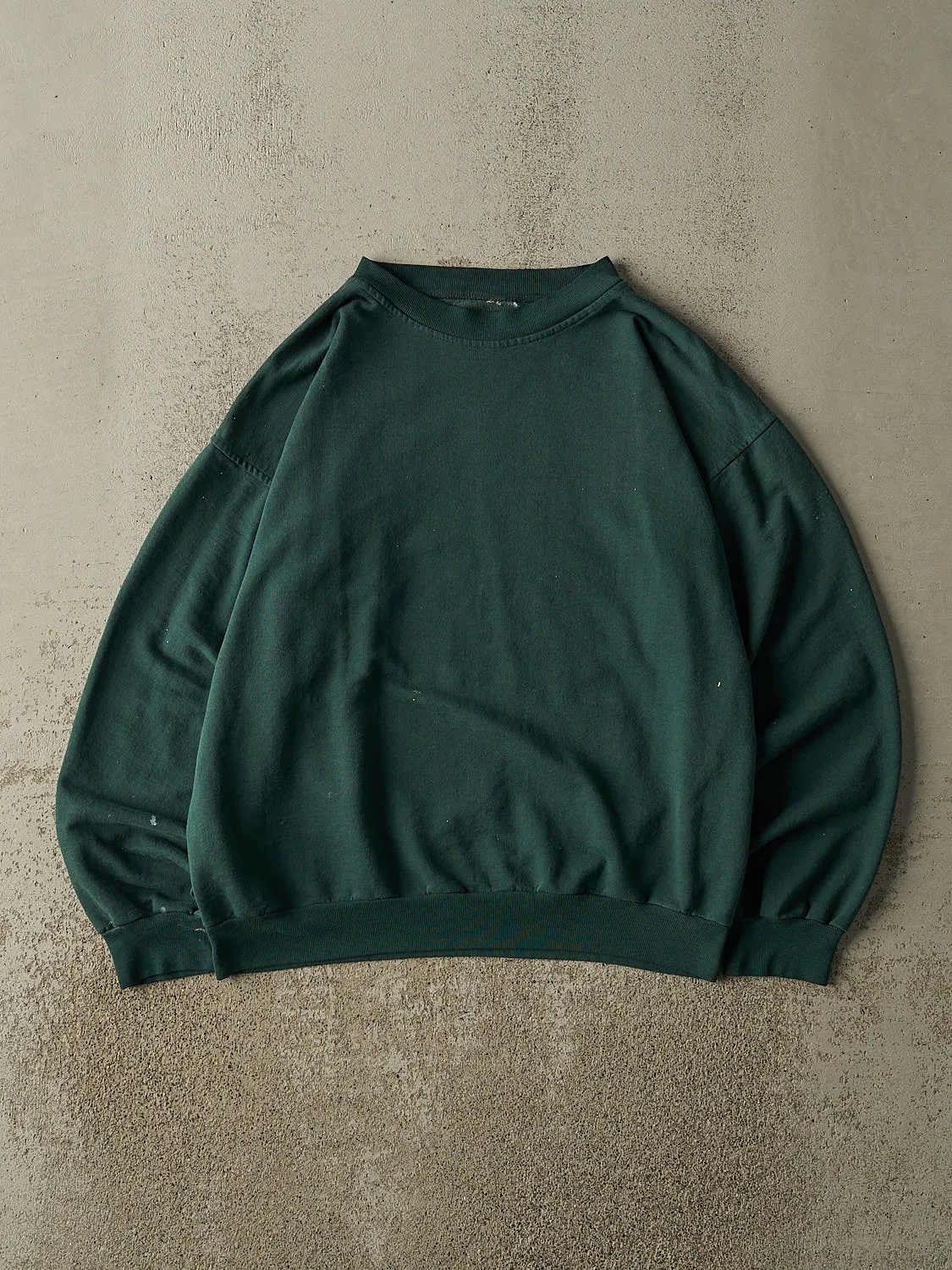 Vintage 80s Green Blank Crewneck (M) sold by Rebalance Vintage