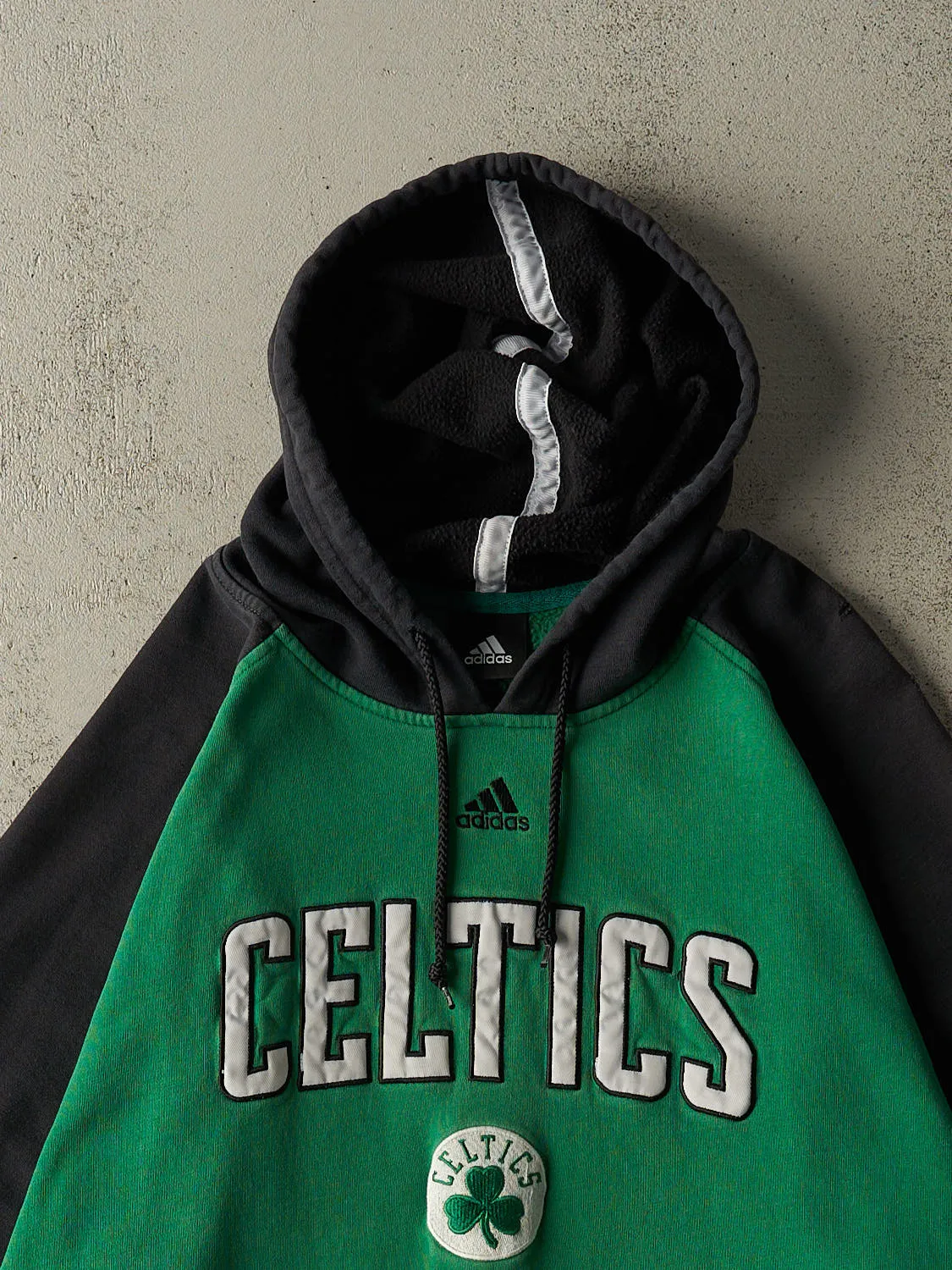 Vintage Y2K Green & Black Adidas Boston Celtics Hoodie (XXL) sold by Rebalance Vintage product image thumbnail 2