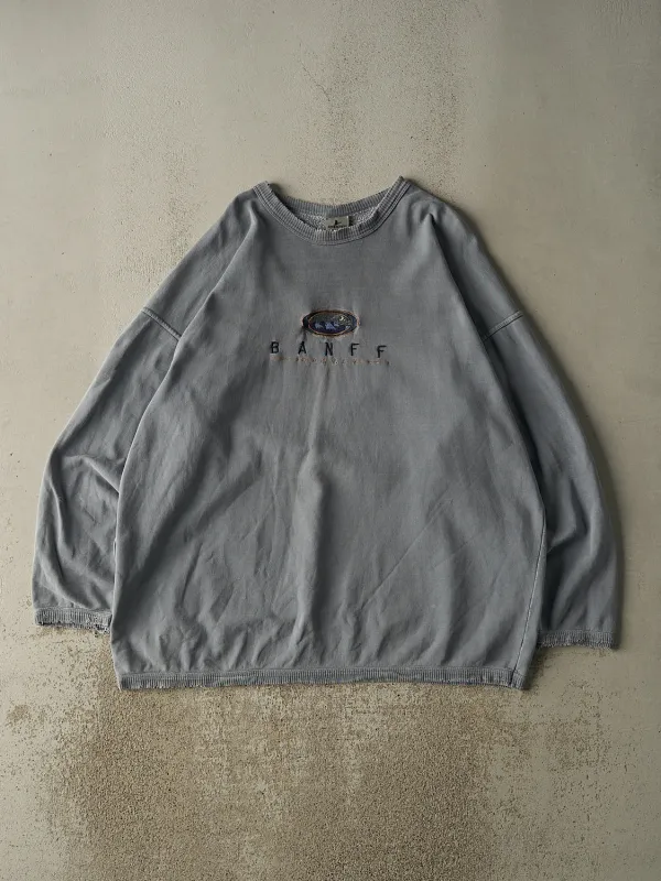 Vintage 90s Washed Blue Banff Embroidered Crewneck (XXL/XXL) sold by Rebalance Vintage