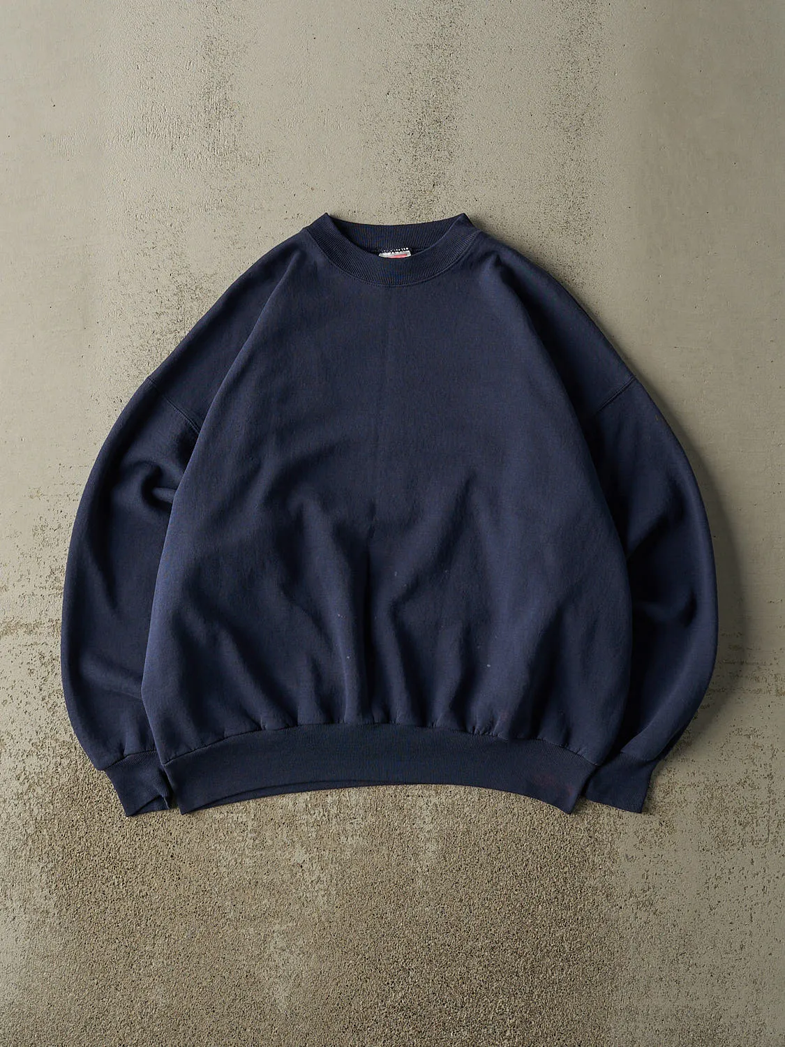 Vintage 90s Navy Blue Blank Crewneck (L/XL) sold by Rebalance Vintage