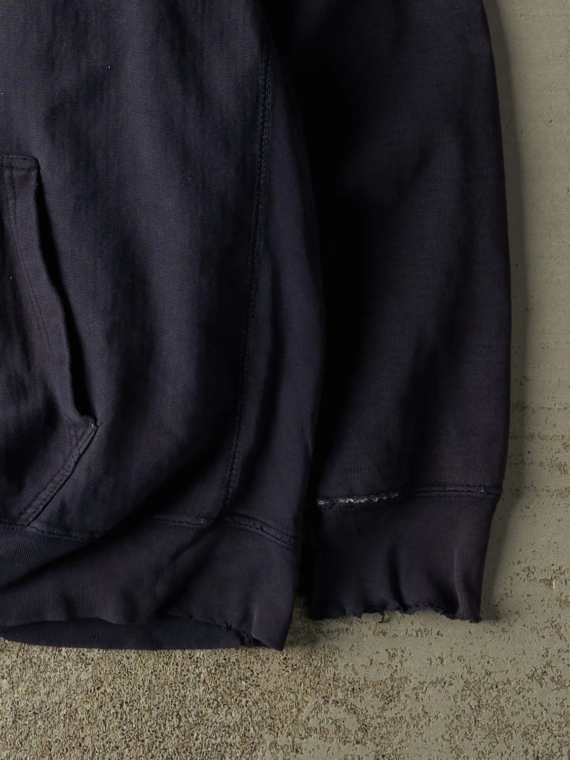 Vintage 90s Sun Faded Navy University of Notre Dame Embroidered Hoodie (XXL) sold by Rebalance Vintage product image thumbnail 4