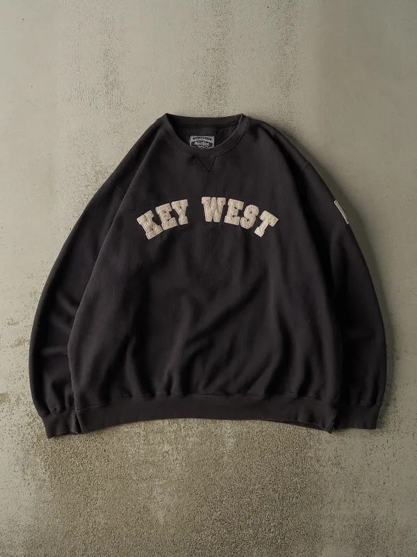 Vintage Y2K Faded Black Hard Rock Cafe Key West Embroidered Crewneck (XL/XXL) sold by Rebalance Vintage