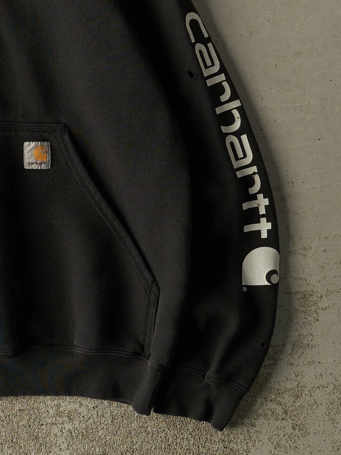 Vintage Y2K Black Carhartt Hoodie (S/M) sold by Rebalance Vintage product image thumbnail 4