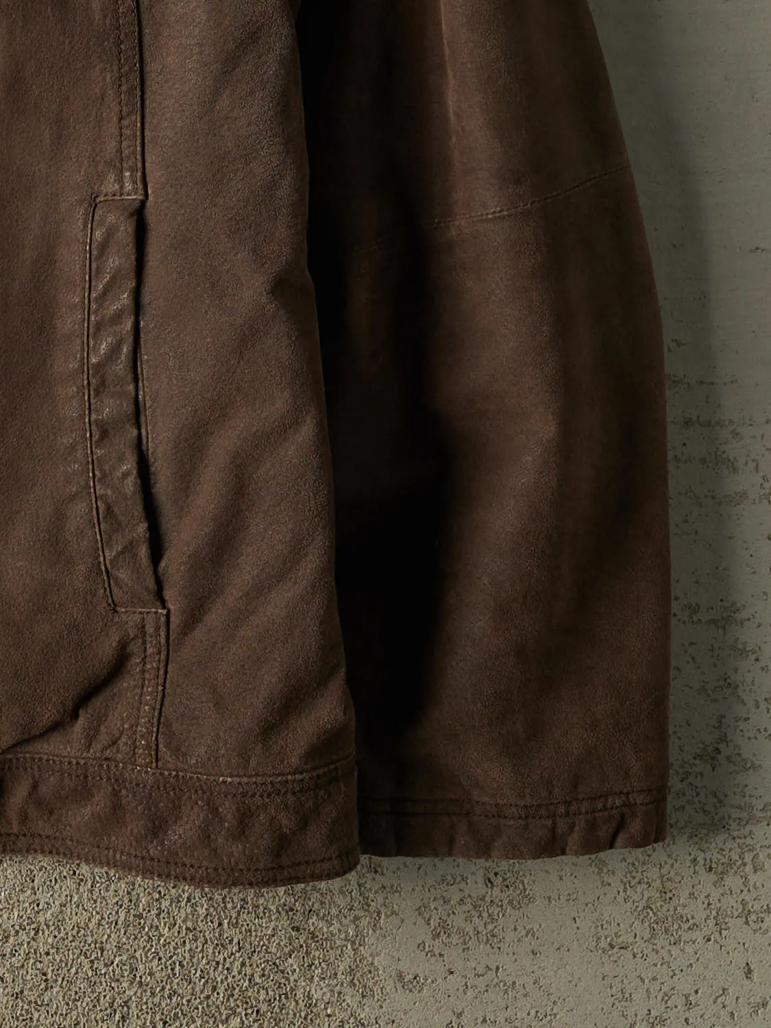 Vintage Y2K Brown Danier Suede Jacket (XL/XXL) sold by Rebalance Vintage product image thumbnail 4