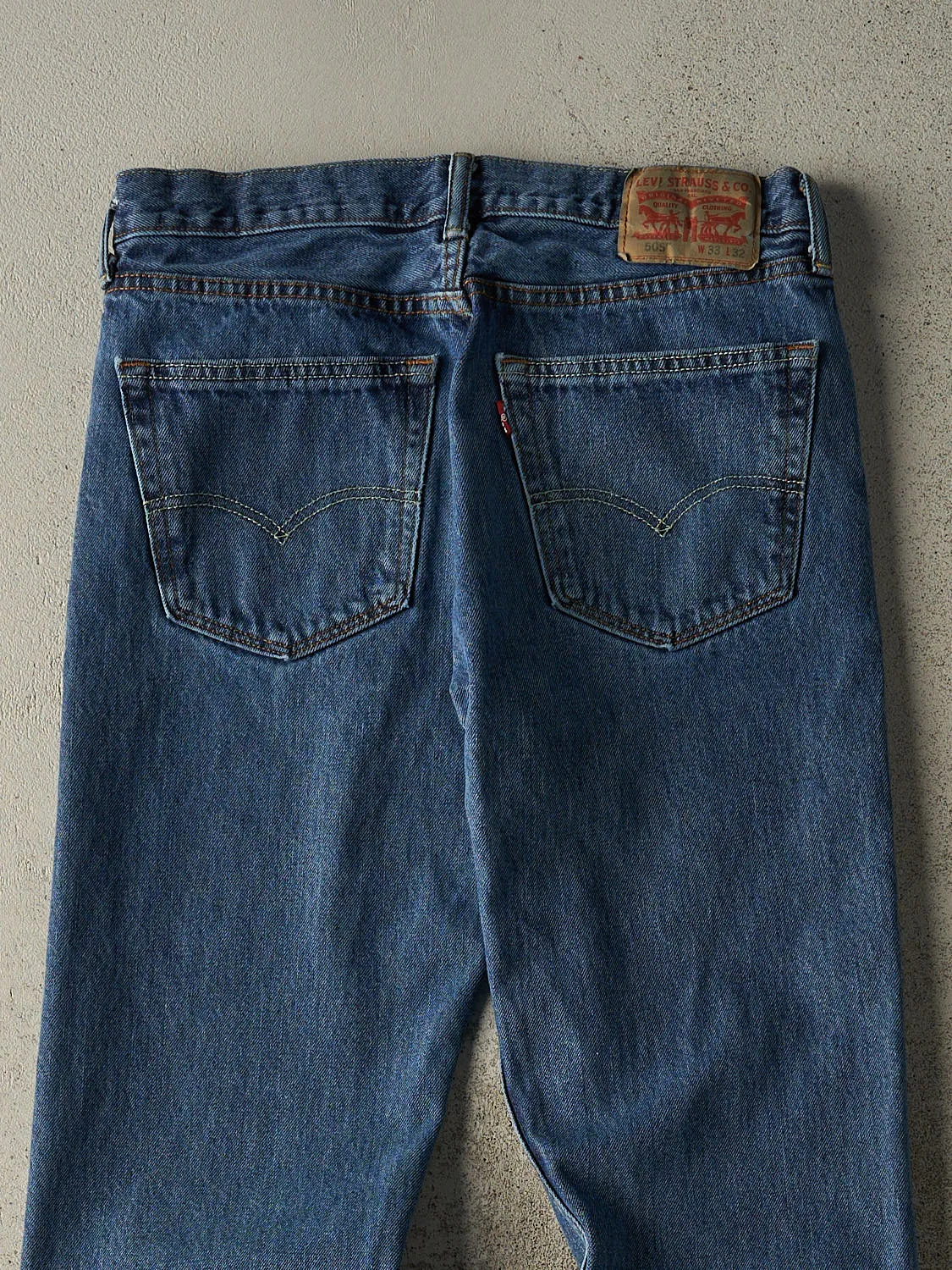 Vintage Y2K Dark Wash Levi's 505 Jeans (32x31) sold by Rebalance Vintage product image thumbnail 4