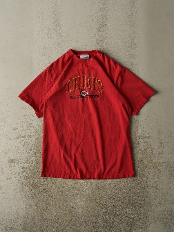 Vintage 90s Red Kansas City Chiefs Tee (S/M) made by Rebalance Vintage