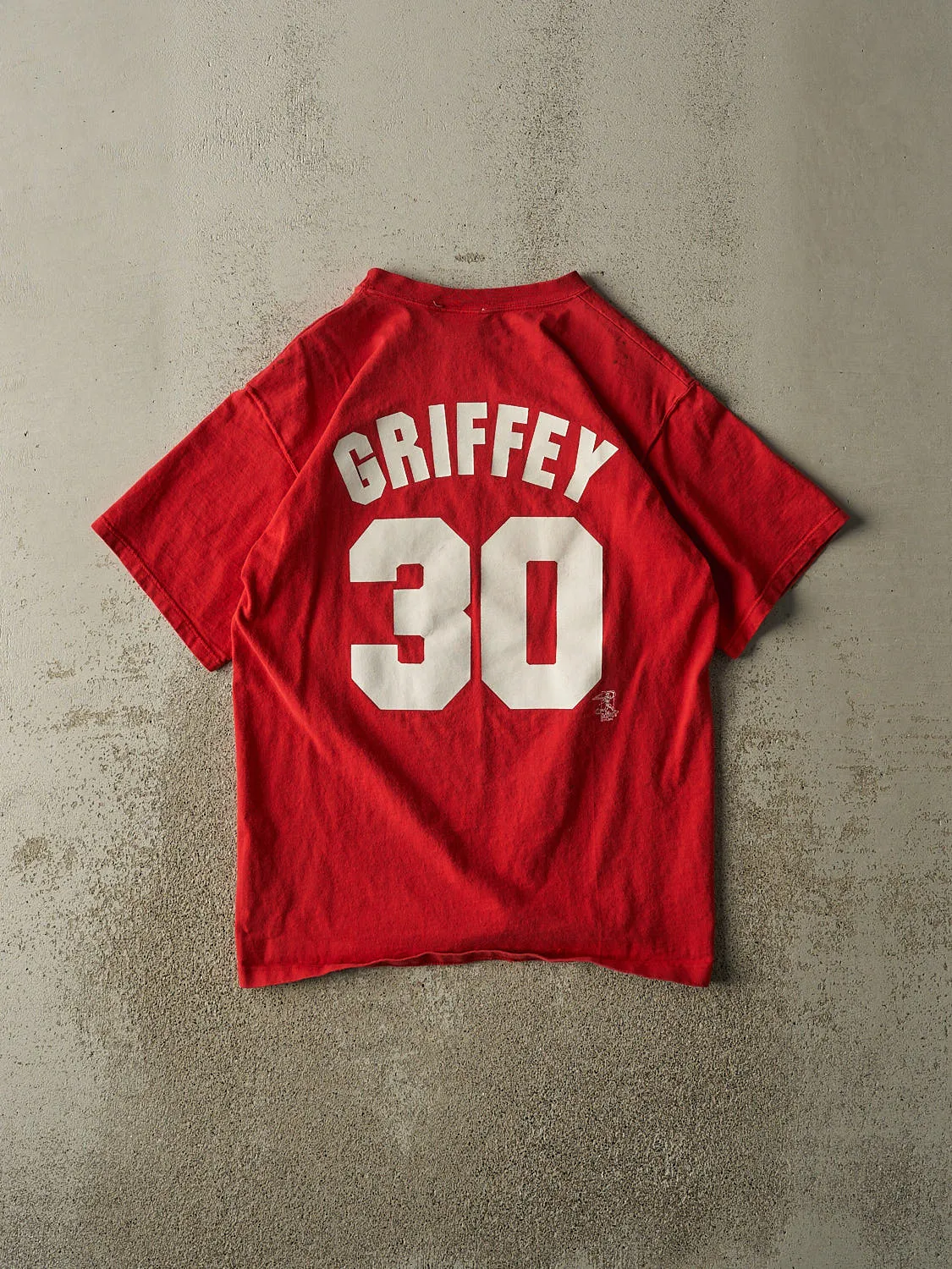 Vintage 90s Red Cincinnati Reds #30 Ken Griffey Player Tee (S/M) sold by Rebalance Vintage product image thumbnail 2