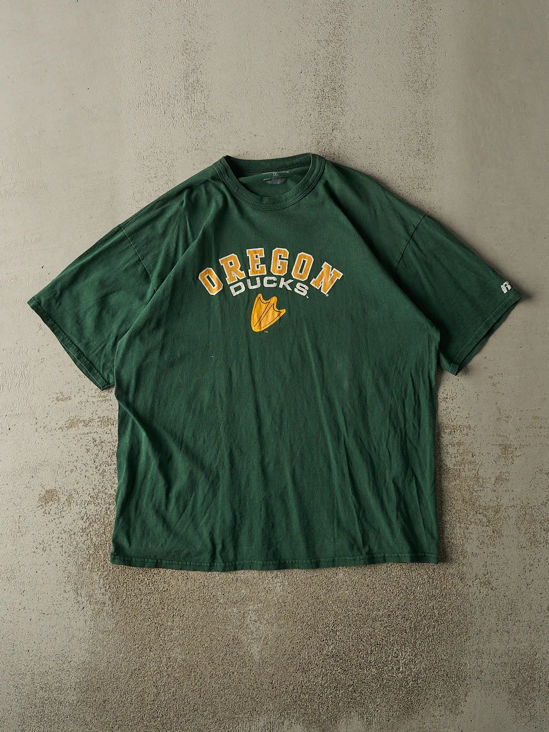 Vintage Y2K Green Russell Athletic University of Oregon Ducks Tee (XL) sold by Rebalance Vintage
