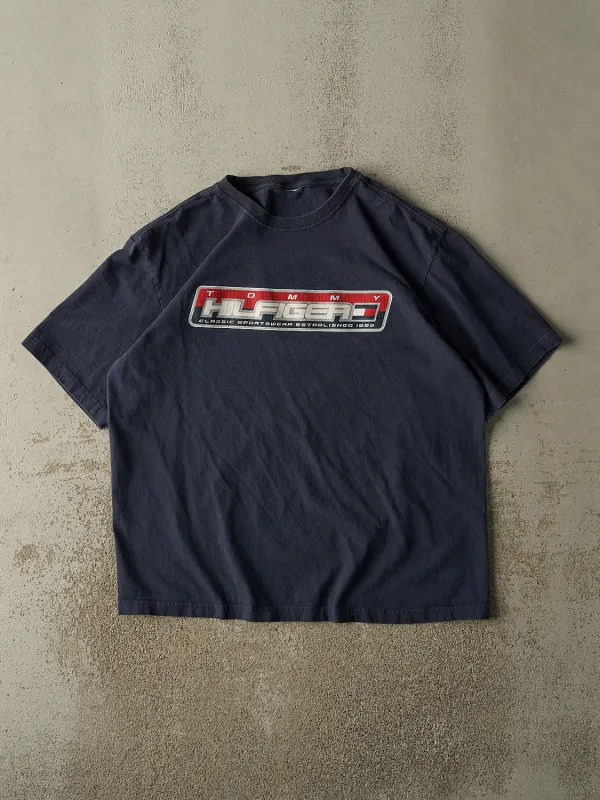 Vintage 90s Navy Blue Tommy Hilfiger Tee (L/XL) sold by Rebalance Vintage