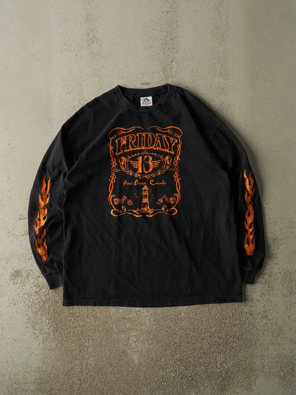 Vintage Y2K Black Friday the 13th Biker Long Sleeve (L) sold by Rebalance Vintage