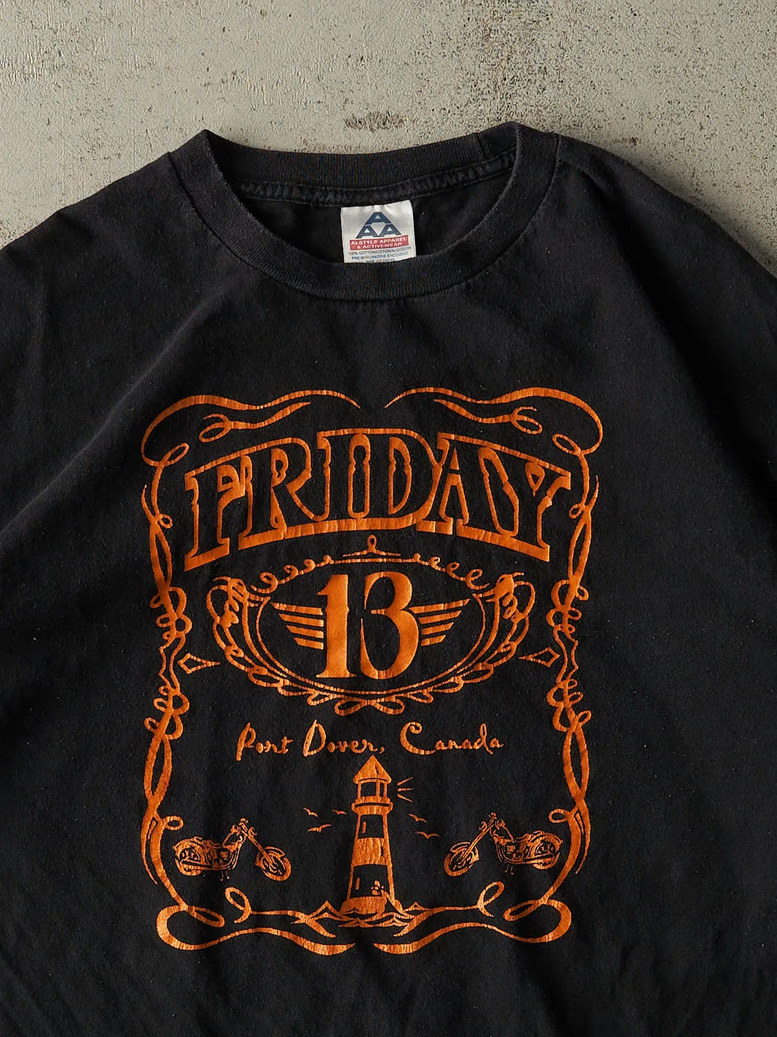 Vintage Y2K Black Friday the 13th Biker Long Sleeve (L) sold by Rebalance Vintage product image thumbnail 2