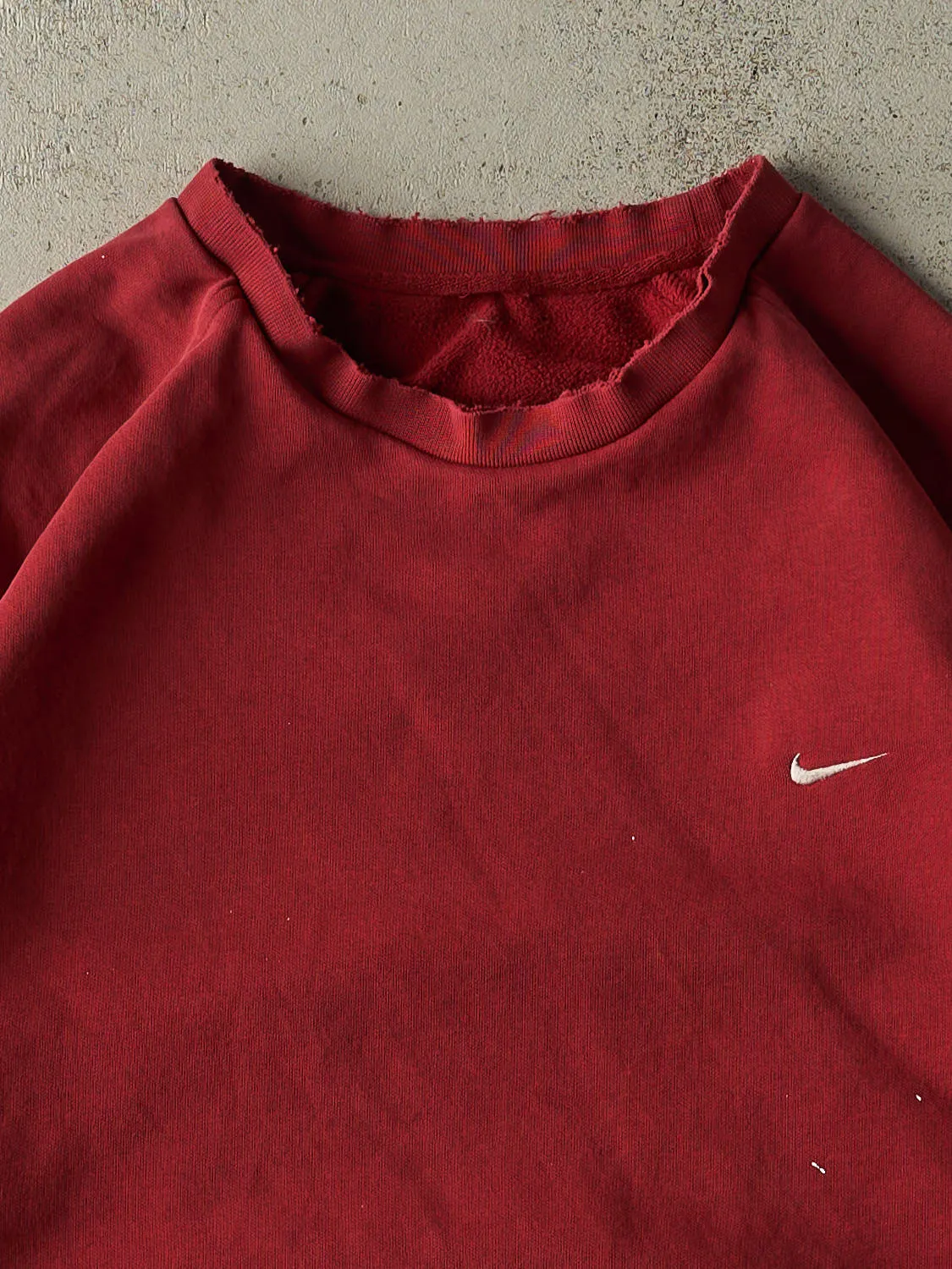 Vintage Y2K Burgundy Nike Embroidered Crewneck (XXL) sold by Rebalance Vintage product image thumbnail 2
