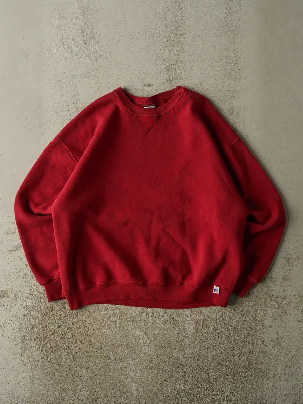 Vintage 90s Burgundy Russell Athletic Blank Crewneck (M/L) sold by Rebalance Vintage