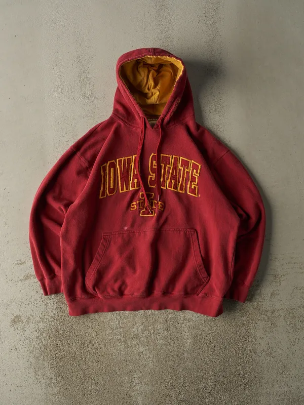 Vintage Y2K Red Iowa State University Embroidered Hoodie (M) sold by Rebalance Vintage