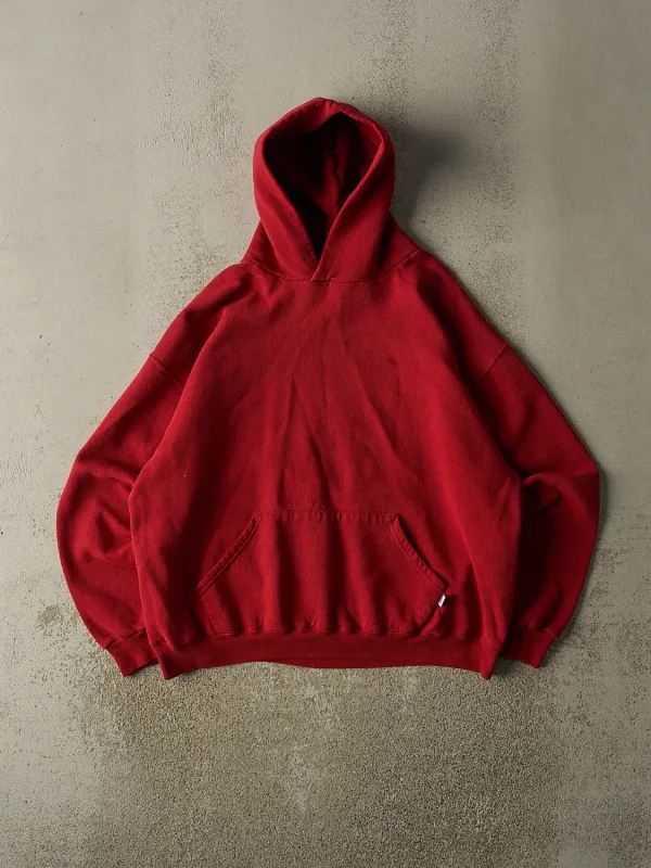 Vintage 90s Red Russell Athletic Blank Hoodie (L) sold by Rebalance Vintage