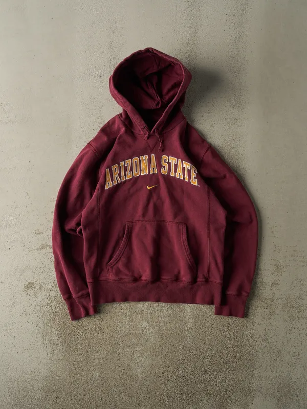 Vintage 90s Burgundy Nike Middle Swoosh Arizona State University Hoodie (S) sold by Rebalance Vintage