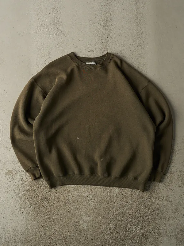 Vintage 90s Green Blank Crewneck (XL) sold by Rebalance Vintage