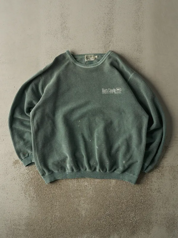 Vintage 90s Washed Green Roots Embroidered Crewneck (XL/XXL) sold by Rebalance Vintage