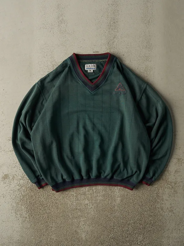 Vintage 90s Green Indiana Country Club V-Neck Sweatshirt (L/XL) sold by Rebalance Vintage