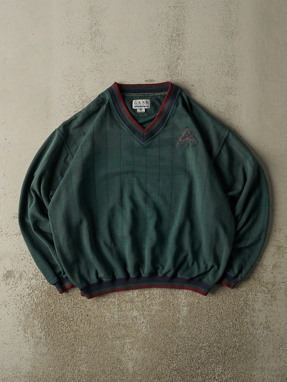 Vintage 90s Green Indiana Country Club V-Neck Sweatshirt (L/XL) sold by Rebalance Vintage