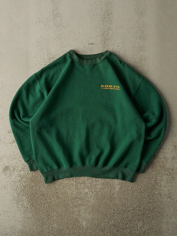 Vintage 90s Green International School of Indiana Crewneck (M/L) made by Rebalance Vintage