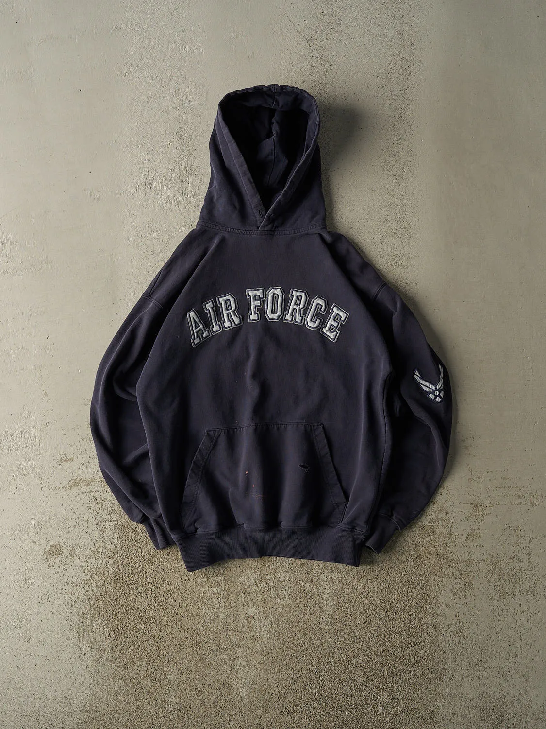 Vintage 90s Navy Blue Air Force Hoodie (M/L) sold by Rebalance Vintage