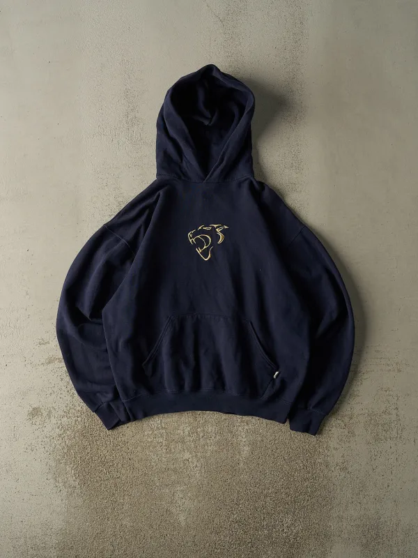Vintage Y2K Navy Blue Russell Athletic Embroidered Hoodie (M/L) sold by Rebalance Vintage