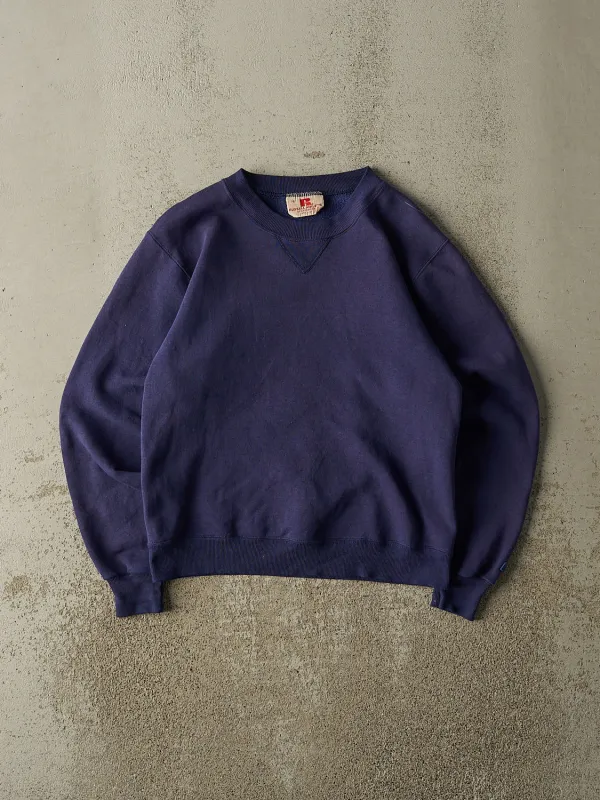 Vintage 70s Navy Blue Russell Athletic Blank Crewneck (XS) made by Rebalance Vintage
