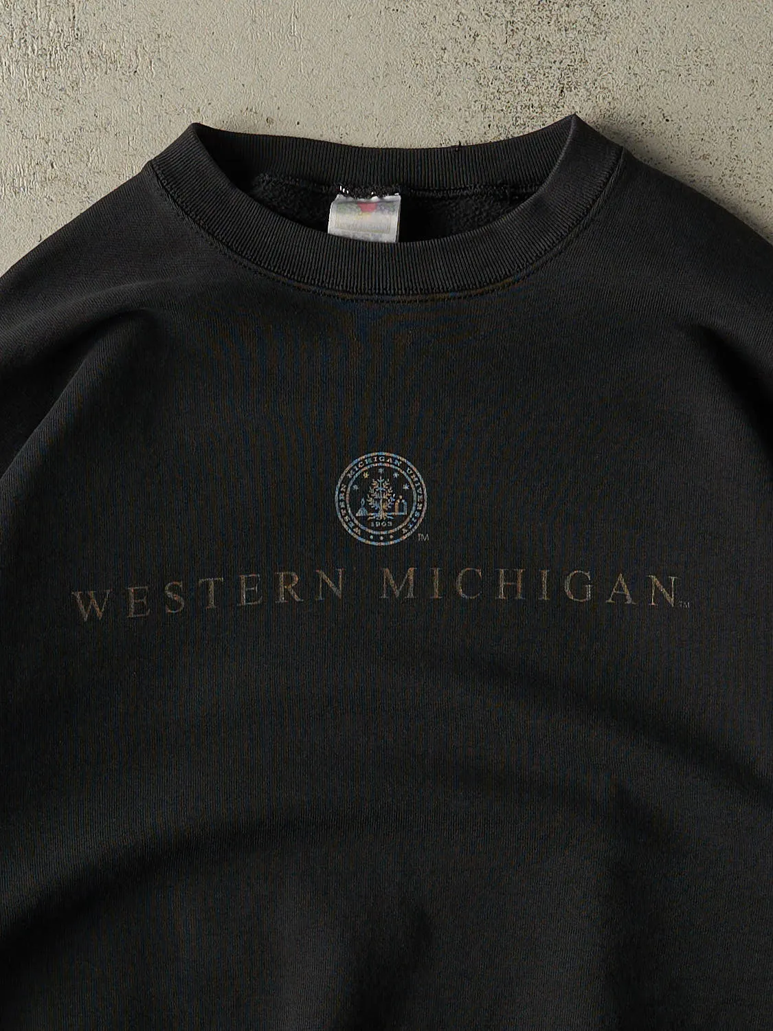 Vintage 90s Black University of Western Michigan Crewneck (XL/XXL) sold by Rebalance Vintage product image thumbnail 2