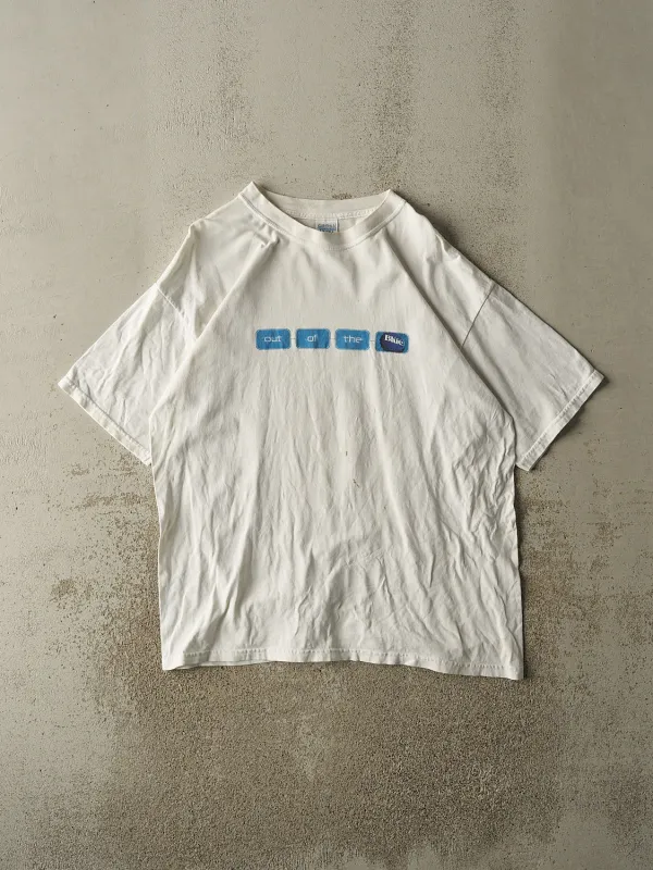 Vintage Y2K White "Out of the Blue" Labatt Blue Tee (L/XL) sold by Rebalance Vintage