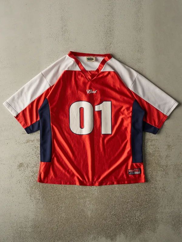 Vintage 90s Red Budweiser Football Jersey (XL/XXL) sold by Rebalance Vintage