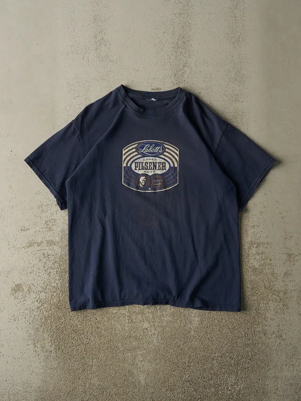 Vintage 90s Navy Blue Labatt Pilsner Tee (L) sold by Rebalance Vintage
