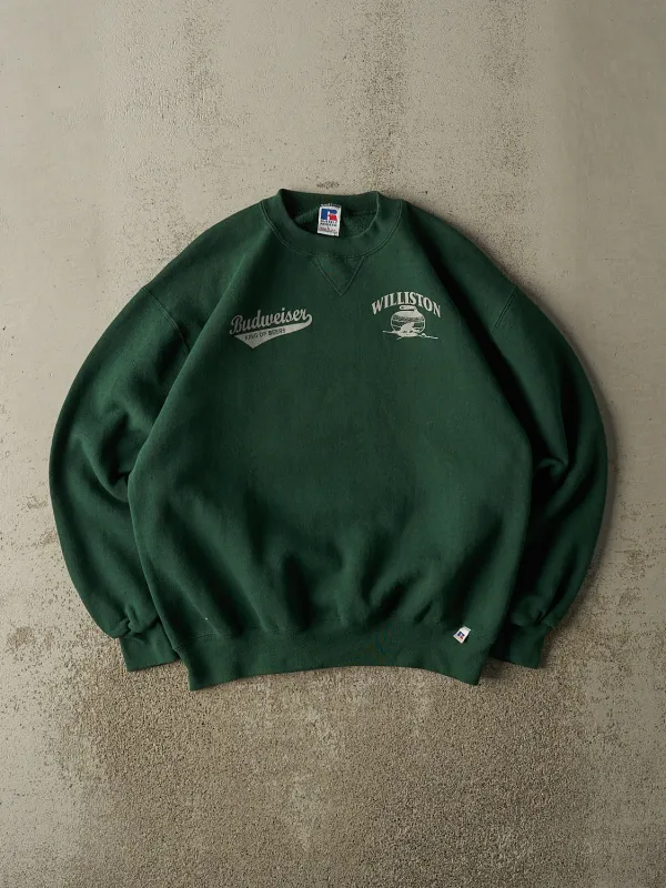 Vintage 90s Green Russell Athletic Budweiser Crewneck (M/L) sold by Rebalance Vintage