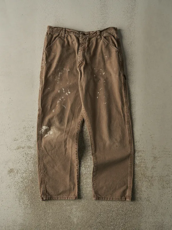 Vintage 90s Brown Rustler Carpenter Pants (33x30.5) sold by Rebalance Vintage