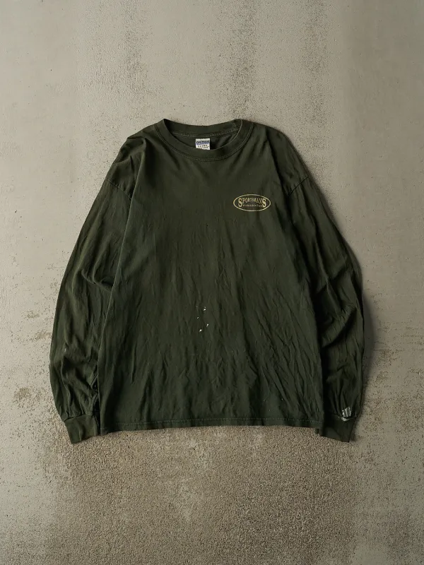 Vintage Y2K Green Sportsman's Long Sleeve (M/L) sold by Rebalance Vintage