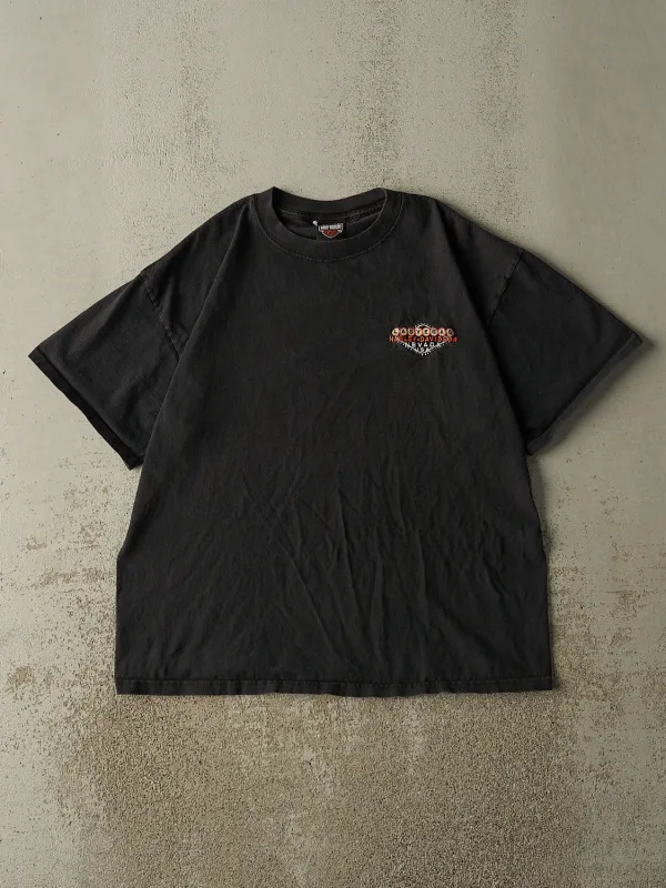 Vintage 90s Black Harley Davidson Las Vegas Embroidered Tee (L/XL) made by Rebalance Vintage