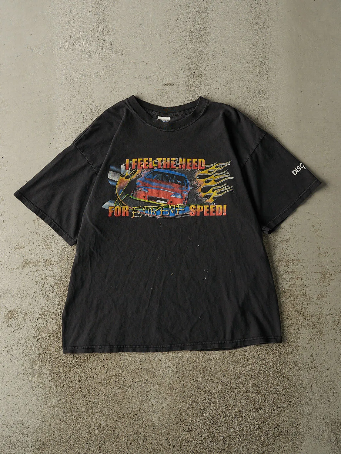 Vintage Y2K Black "Extreme Speed" Racing Tee (M/L) sold by Rebalance Vintage