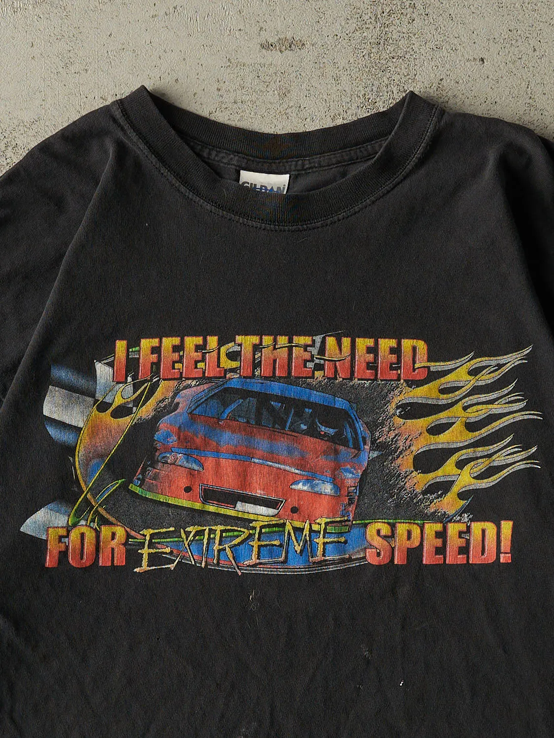 Vintage Y2K Black "Extreme Speed" Racing Tee (M/L) sold by Rebalance Vintage product image thumbnail 2
