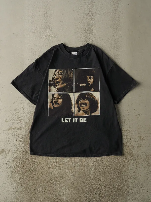 Vintage Y2K Black The Beatles "Let It Be" Tee (L) made by Rebalance Vintage