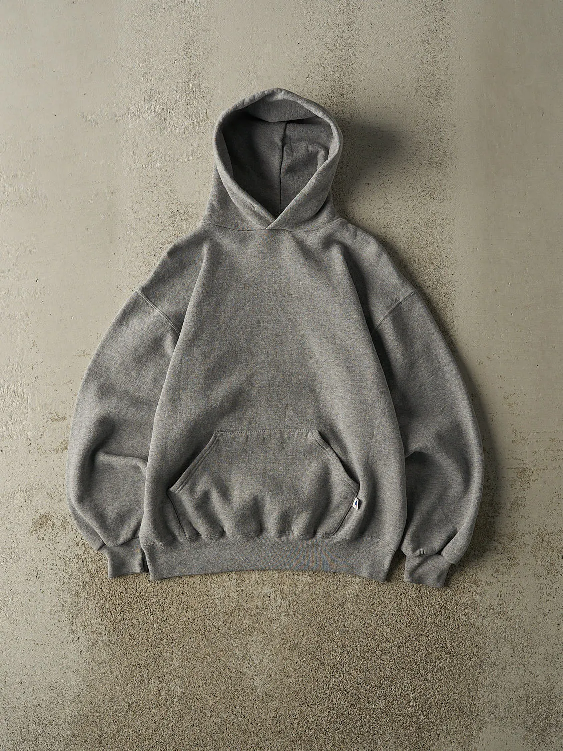 Vintage 90s Grey Russell Athletic Blank Hoodie (M) sold by Rebalance Vintage
