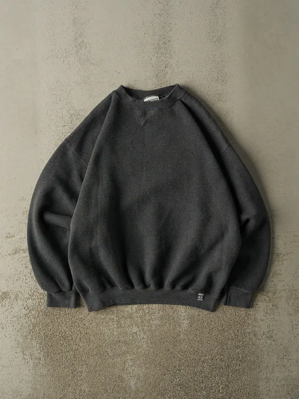 Vintage 90s Charcoal Grey Discus Athletic Blank Crewneck (L) sold by Rebalance Vintage