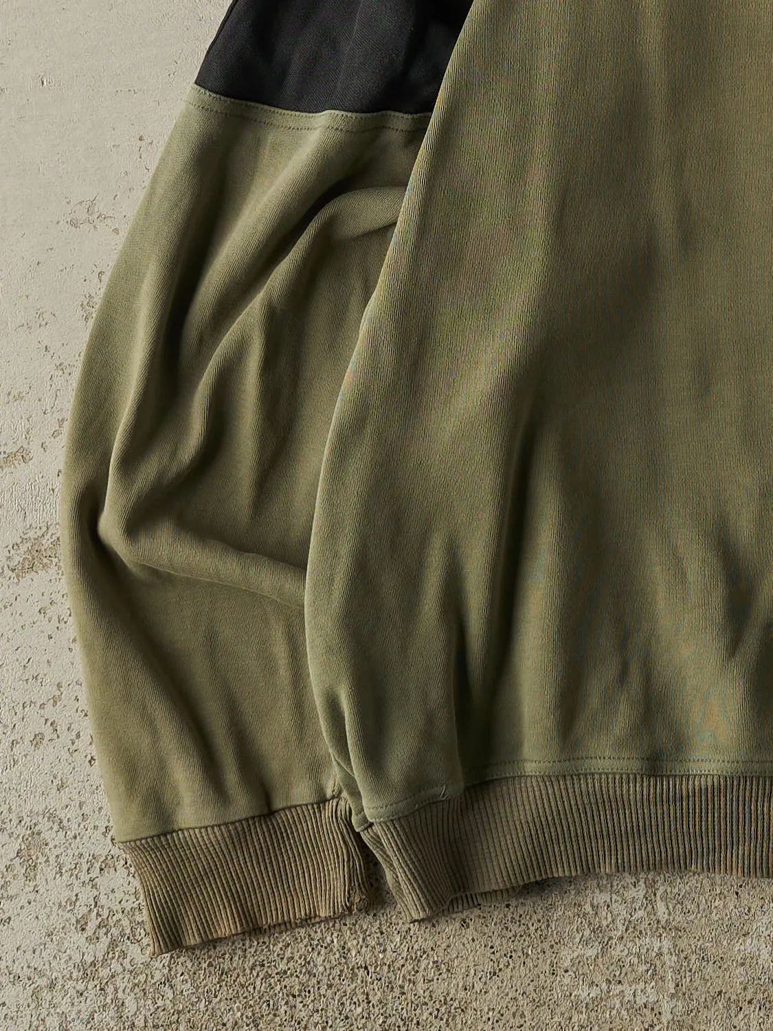 Vintage 90s Green & Black Quarter Button Sweater (L) sold by Rebalance Vintage product image thumbnail 3