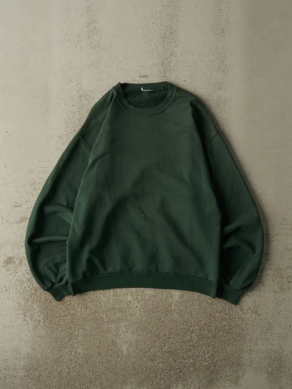 Vintage 90s Green Blank Crewneck (M) sold by Rebalance Vintage