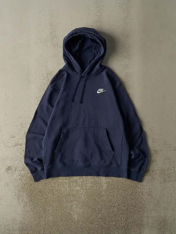 Vintage Y2K Navy Blue Nike Embroidered Hoodie (S/M) sold by Rebalance Vintage