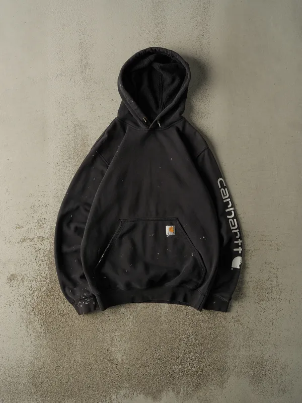 Vintage Y2K Faded Black Carhartt Hoodie (S/M) sold by Rebalance Vintage