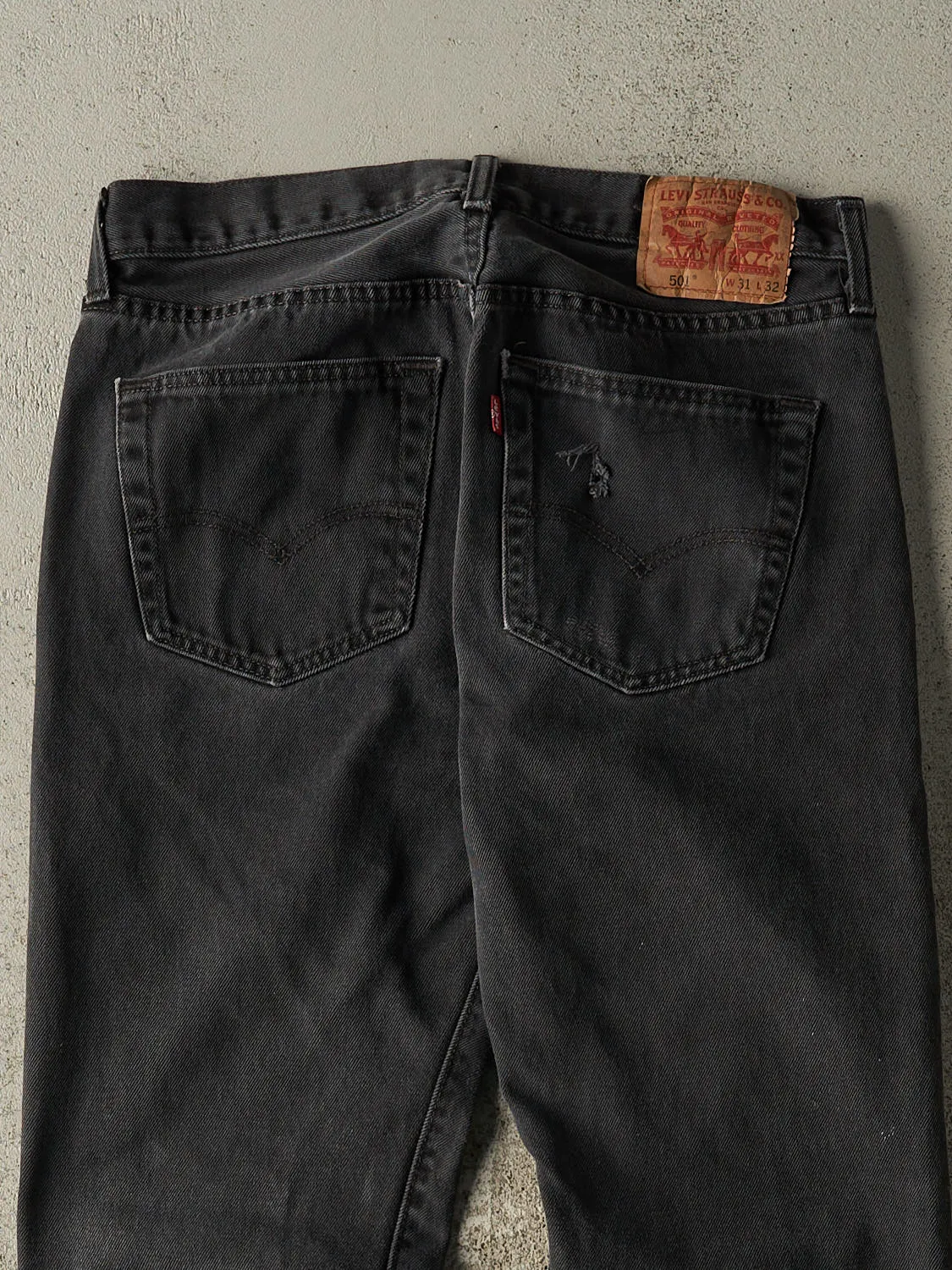 Vintage 90s Faded Black Levi's 501 Denim Pants (31x30.5) sold by Rebalance Vintage product image thumbnail 5