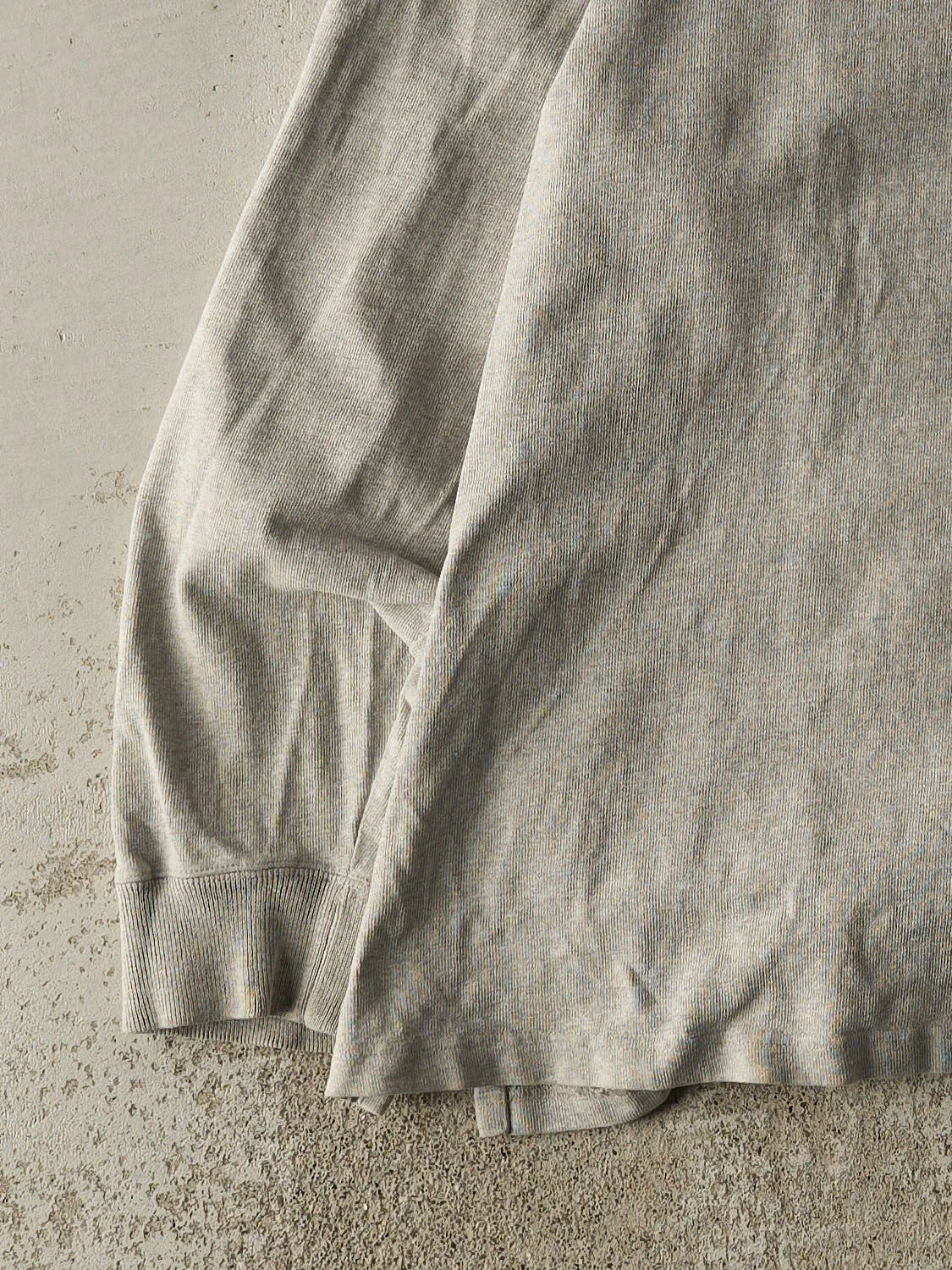 Vintage 90s Grey Polo Quarter Button Long Sleeve (XXL) sold by Rebalance Vintage product image thumbnail 3