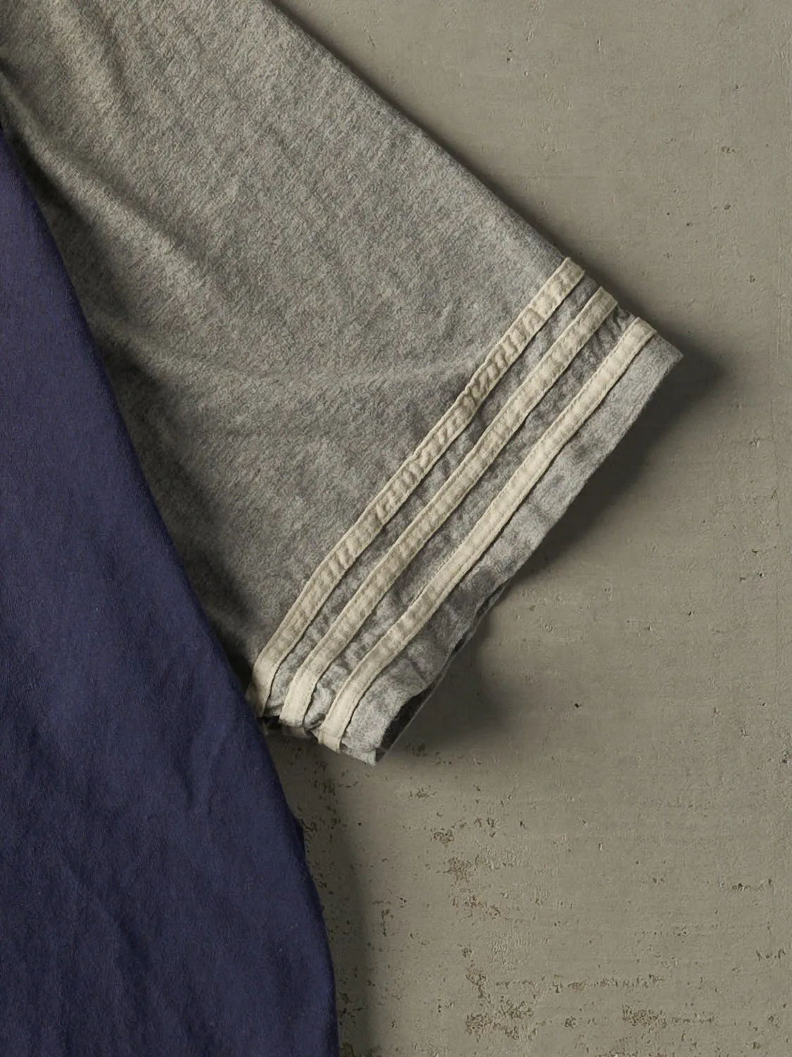 Vintage 90s Navy Blue & Grey Adidas Embroidered Tee (XXL) sold by Rebalance Vintage product image thumbnail 4